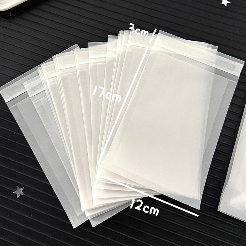 

Sulfuric Acid Paper Self Adhesive Bags Frosted Texture for Card Journal Gift Wrapping DIY Craft Premium Packaging Supplies