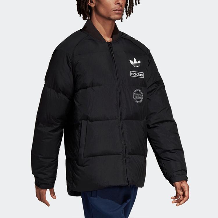 Adidas Originals Grafická bunda Větrovka Vatovaná bunda Pánské svrchní oblečení Černá DP8555