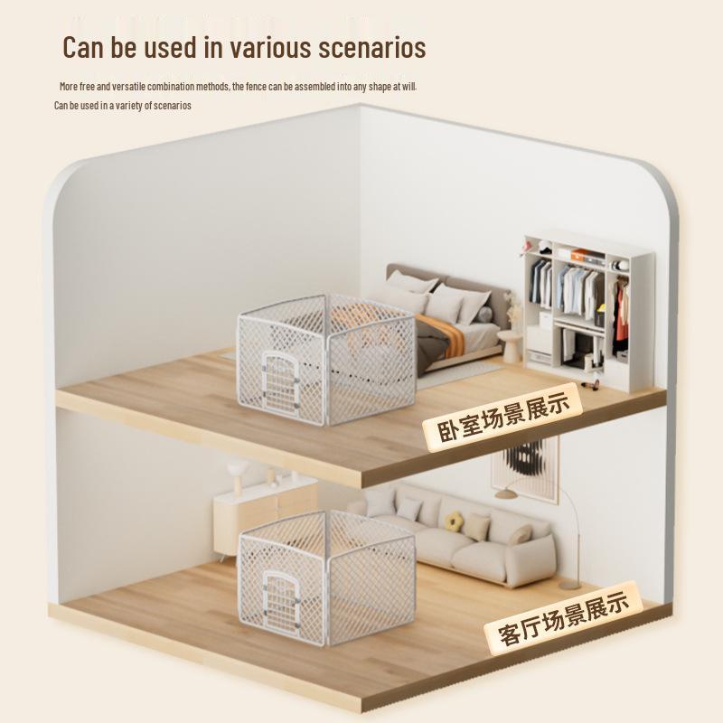 Indoor Plastic Pet Fence for Dogs - Home Ground & Cage