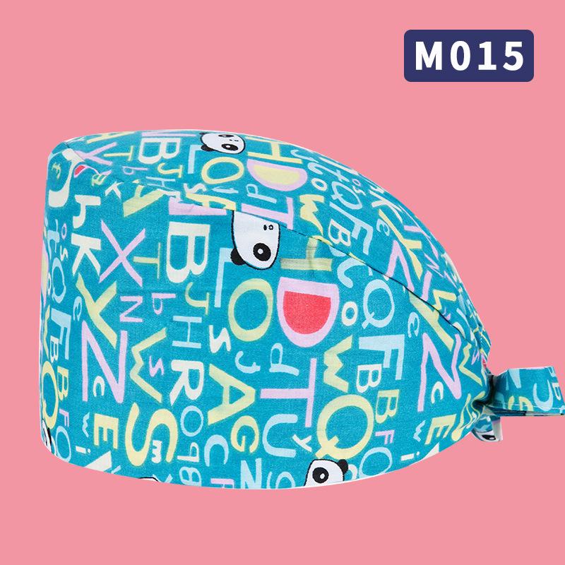 Unisex All-Cotton Printed Surgical Cap for Medical and Food Services