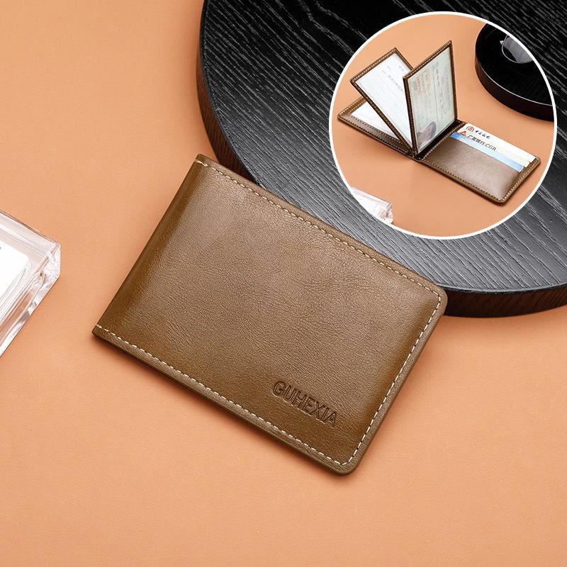 Slim Men Wallet Card Holder 4 Fold Money Clip Driver'S Licence Holder Coin Purse Slim Men'S Wallet For Everyday Use Gift Casual