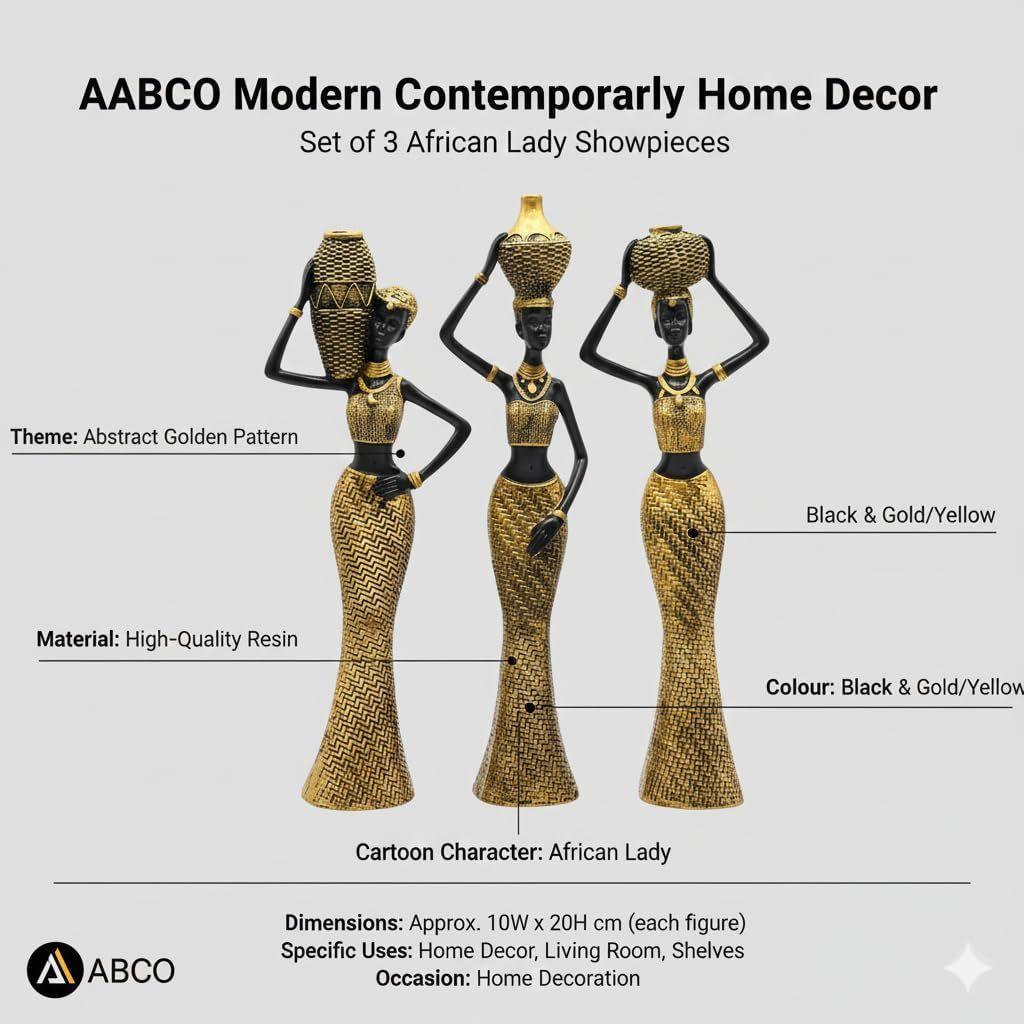 Vibrant Beautiful Finish Uniquely Hand Crafted Home Decor African Tribal Women Art Piece