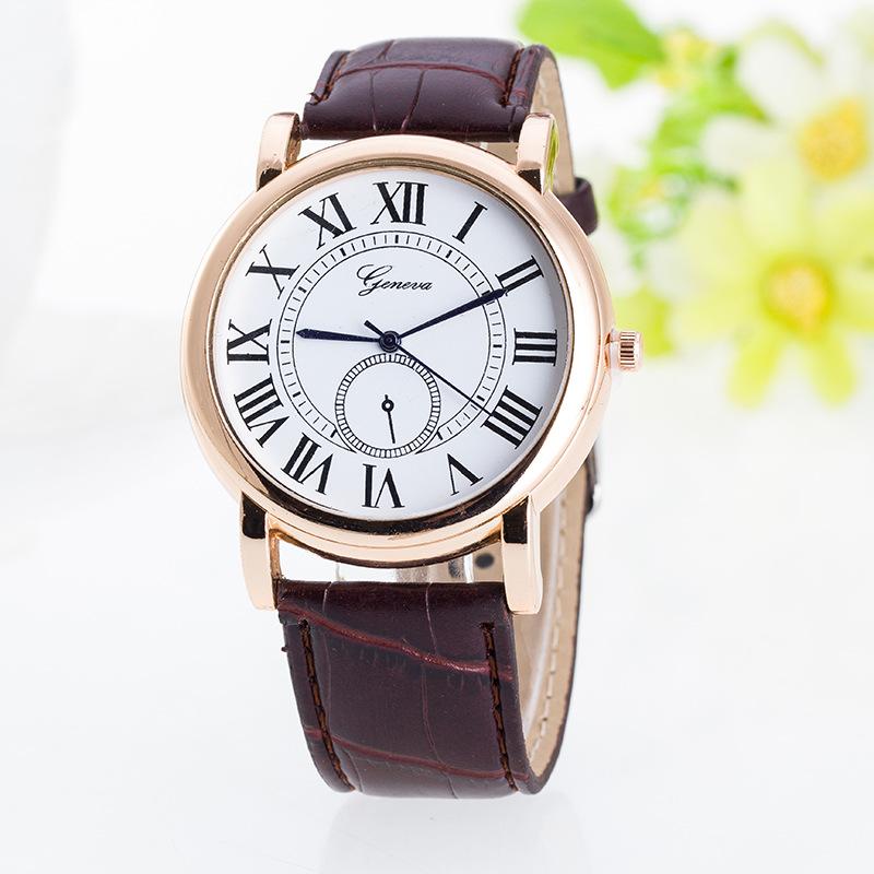 

Business Atmosphere Men S Watch, Rigid Glass Mirror Simple Quartz Watch Roman Numerals бордовый