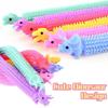 10pcs Stress Relief Stretch Fidget Toy High Flexibility Dinosaur Squeeze Toy  Adults