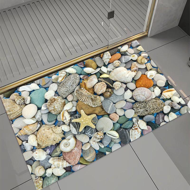 3D Carpet Bathroom Anti Slip Quick Drying Foot Mat Entrance Stain Resistant and Easy To Maintain Foot Mat