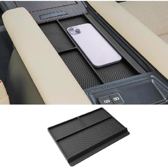 CDEFG Center Console Organizer Tray Compatible With -2024 2025 Toyota Sienna Armrest Anti-Slip Storage Pad, Armrest Lid Nonslip Mat Cellphone Barrier