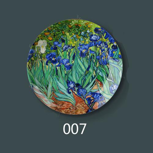 8 Inch Van Gogh Painting Porcelain Decorative Wall Hanging Plate Seat Disc Ceramic Disc Art Nouveau
