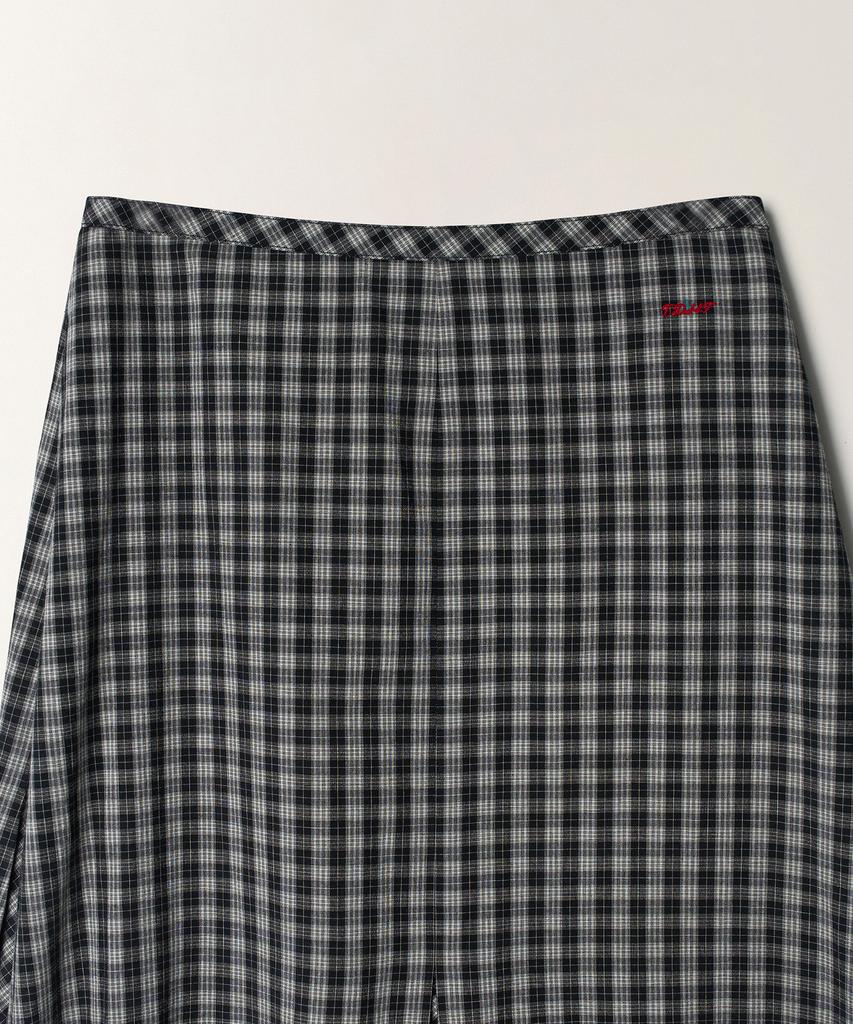 Tudment Check Maxi Skirt_Black Check