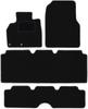 Black Velvet Floor Mats For: Renault Espace IV 7-seater (2002-2012)