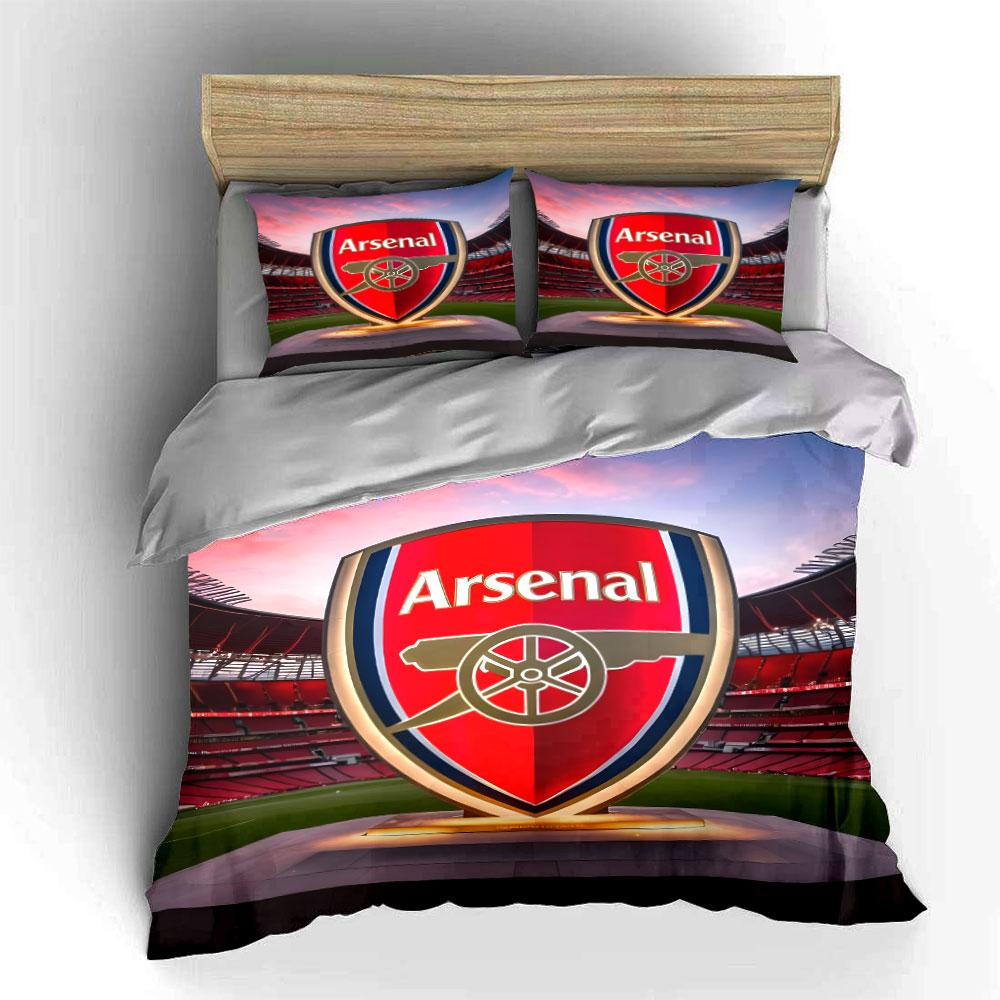Arsenal logo and stadium. Bedding sets Duvet cover sets Duvet covers Pillowcases(1* Duvet Cover 2* Pillowcases without duvet insert)
