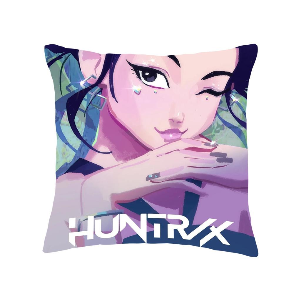 Kpop Dämonenjäger Kissenbezug Weich Bequem Huntrix Bedruckt Zuhause Auto Sofa Büro Kissenbezug Weihnachten Täglich Deko