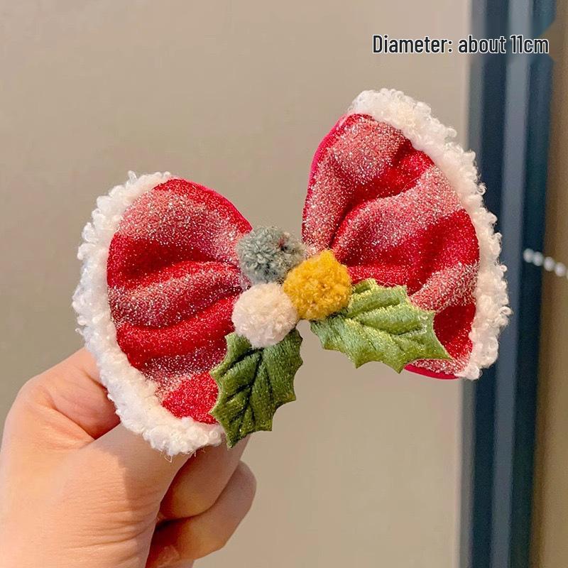 

Атмосфера Блестки Бант Рождественский Ободок для Волос для Женщин - Милая Плюшевая Вечеринка Заколка для Волос