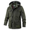 Men's Plus Size Winter Workwear Jacket - Fleece Lined, Thick, Multi-Pocket, Hooded