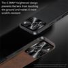For iPhone 17 Pro Case PU + TPU + PC Phone Back Cover with Metal Lens Frame