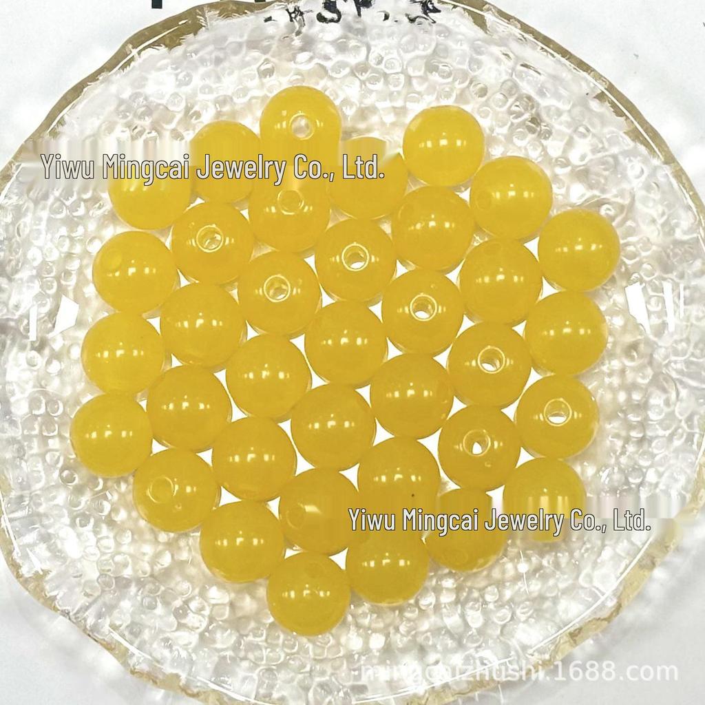 Translucent Acrylic Jelly Color Round Beads for Handmade Bracelets