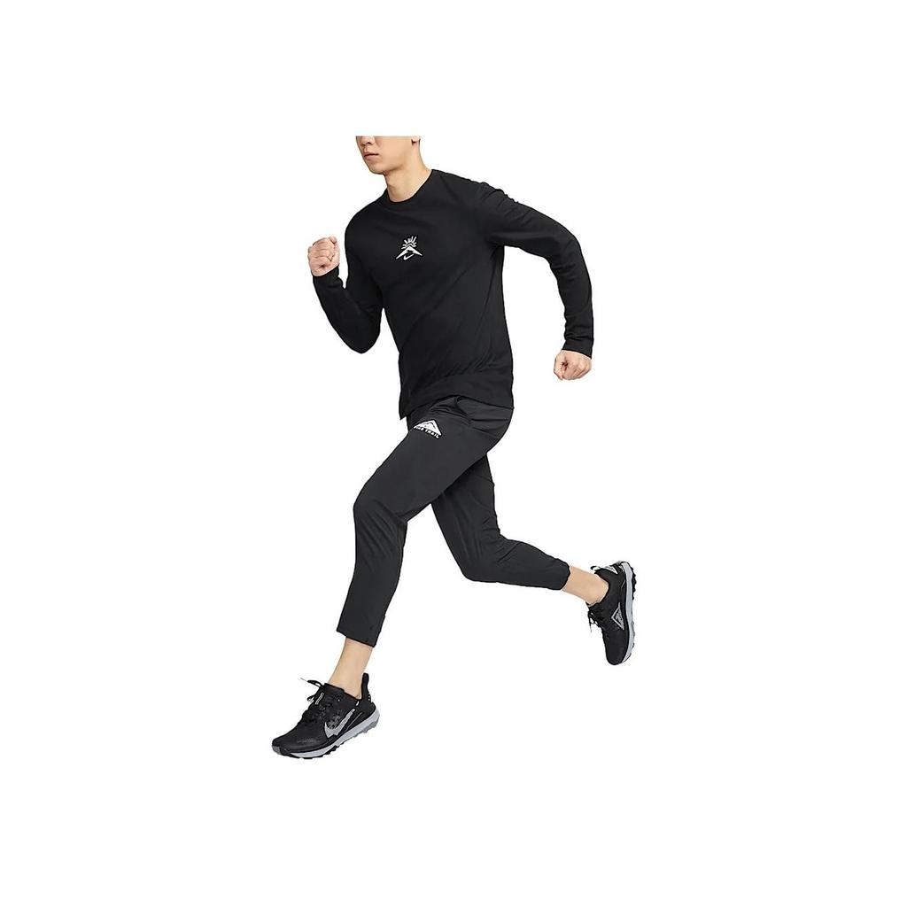 Nike Dri-Fit FW24 Trail Crew Neck Comfortable Soft Quick-Dry Long Sleeve T-Shirt Men Tops Black HJ3602-010
