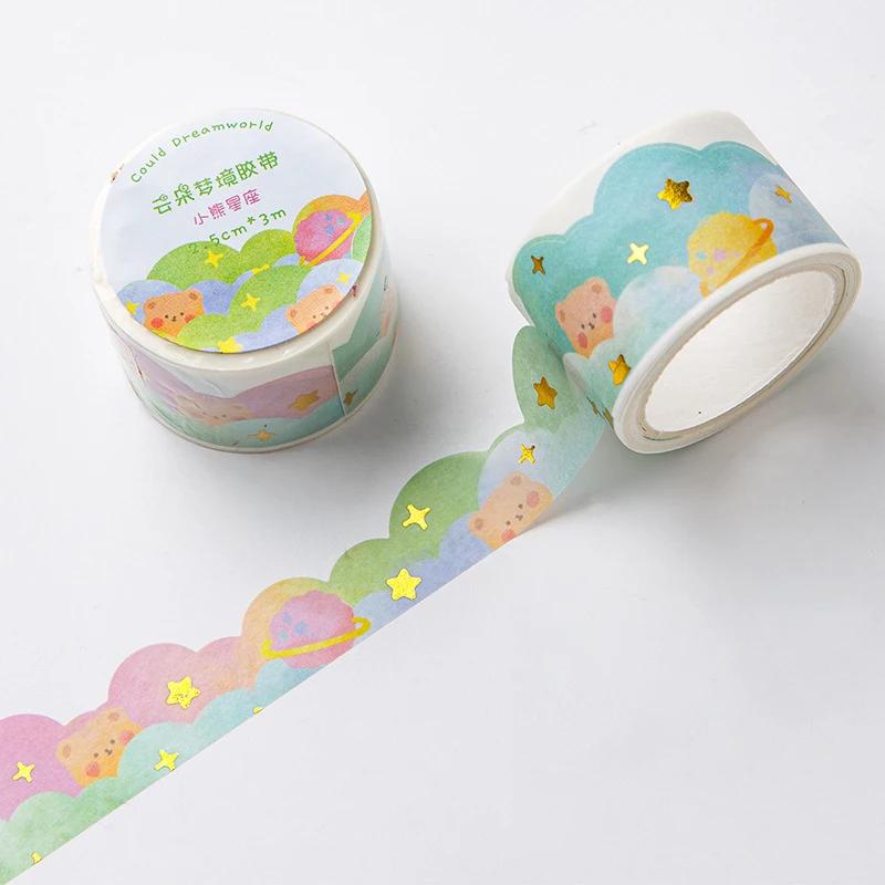 Kawaii Gradient Clouds Washi Tapes DIY Scrapbooking Journal Planner Diary Stickers Cute Masking Tape Korean Stationery OfficeKaw