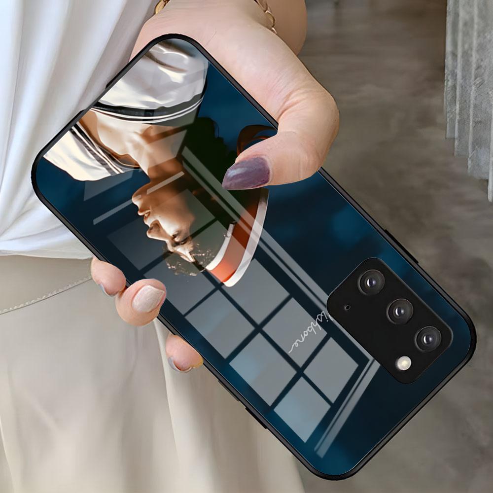 

C-Conan Gray Wishbone Phone Case For Samsung S26 S25 S24 FE S23 S22 S21 Plus S20 Ultra Note20Ultra Black Glass Cover Galaxy S21 FE 5G