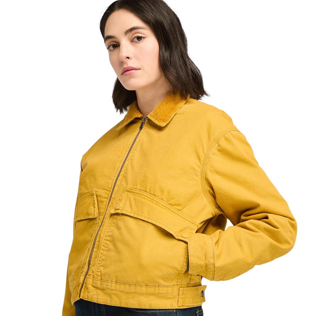 Timberland Women's Strafford Quilted Washed Canvas Jacket, Chai Tea, Size L (TB0A5ZTFEFM1)