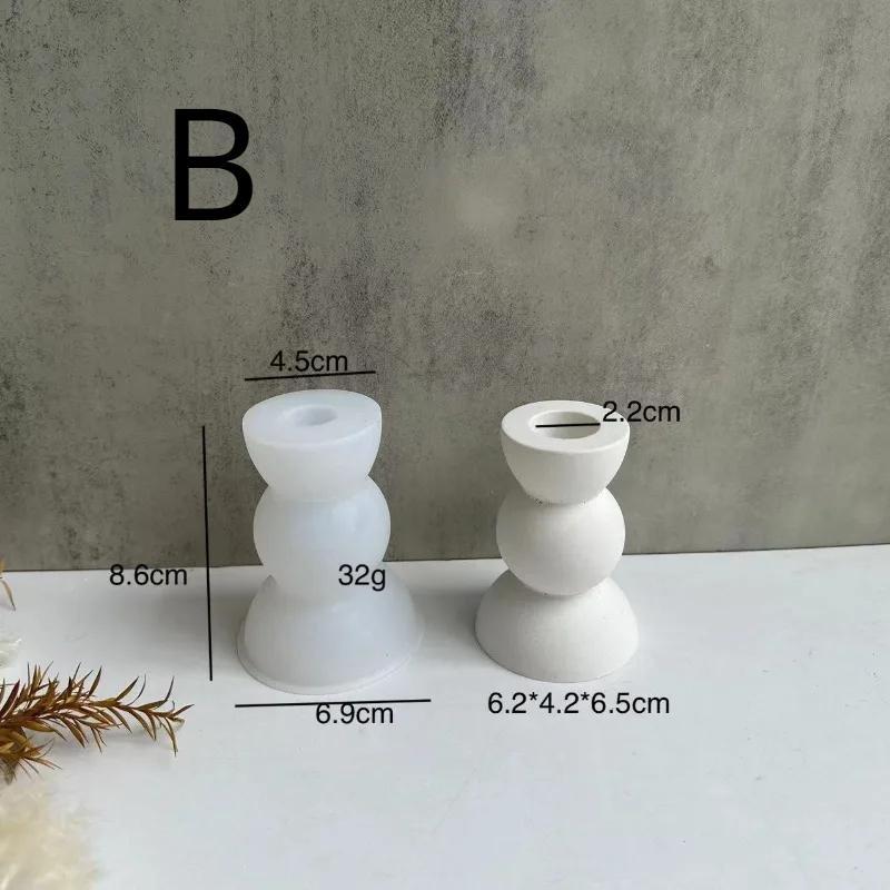 DIY Handmade Mold Candle Holder Silicone Mold Candlestick Bracket Gypsum Mold