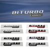 2pcs BITURBO 4MATIC Plus Logo Car Emblem Fender Badge Sticker For Mercedes Benz AMG C43 E43 GLE43 GLC43 W204 W203 W211 W205 X253