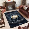 Inter Milan Customizable Name Area Rug Perfect for Study room Game Room Dormitory Balcony Anti-slip Rug Office home decor Best for Christmas