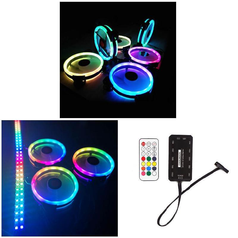 Buy 6 Pin with Fan Controller Cooler Computer RGB Case Cooling Gaming ...