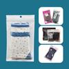 100Pcs White Clear Flat Pouch Cosmetic Packaging Jewelry Resealable Plastic Pearlescent Self-Sealing Data Cables Bag