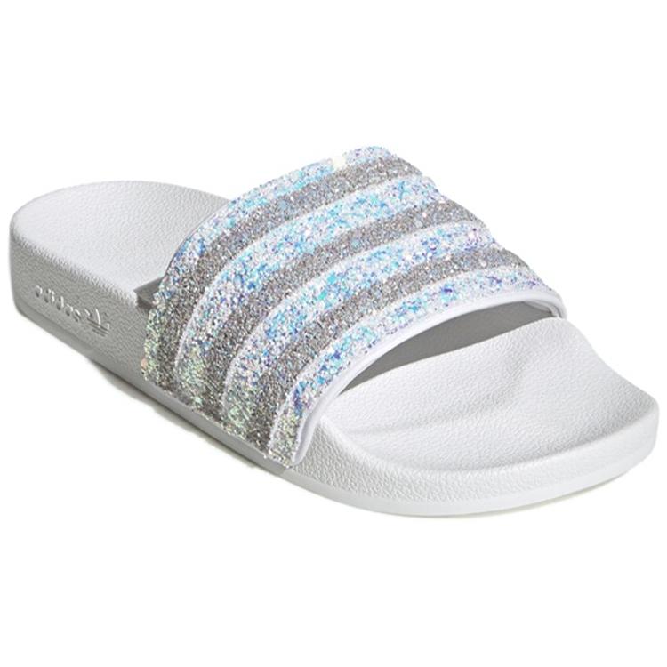 Adidas Originals ADILETTE Composite Sole Crystal Slip Resistant Slide Slippers Women's White EE4810