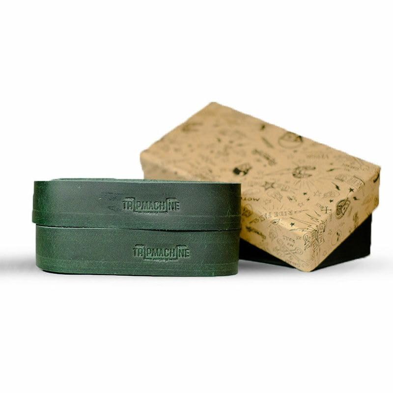 

Leather Band: Grip Wrap, Handle, Lever Grip, Protection, Dirt Prevention, Parts, Motorcycle, Touring, Driving, зелёный