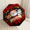 1 Stück Weihnachten Weihnachtsmann Automatisches Öffnen/Schließen Regenschirm mit Winddicht, 8-Rippen Stabiles Dach, Langlebige Rippen, Modisches Design1219A