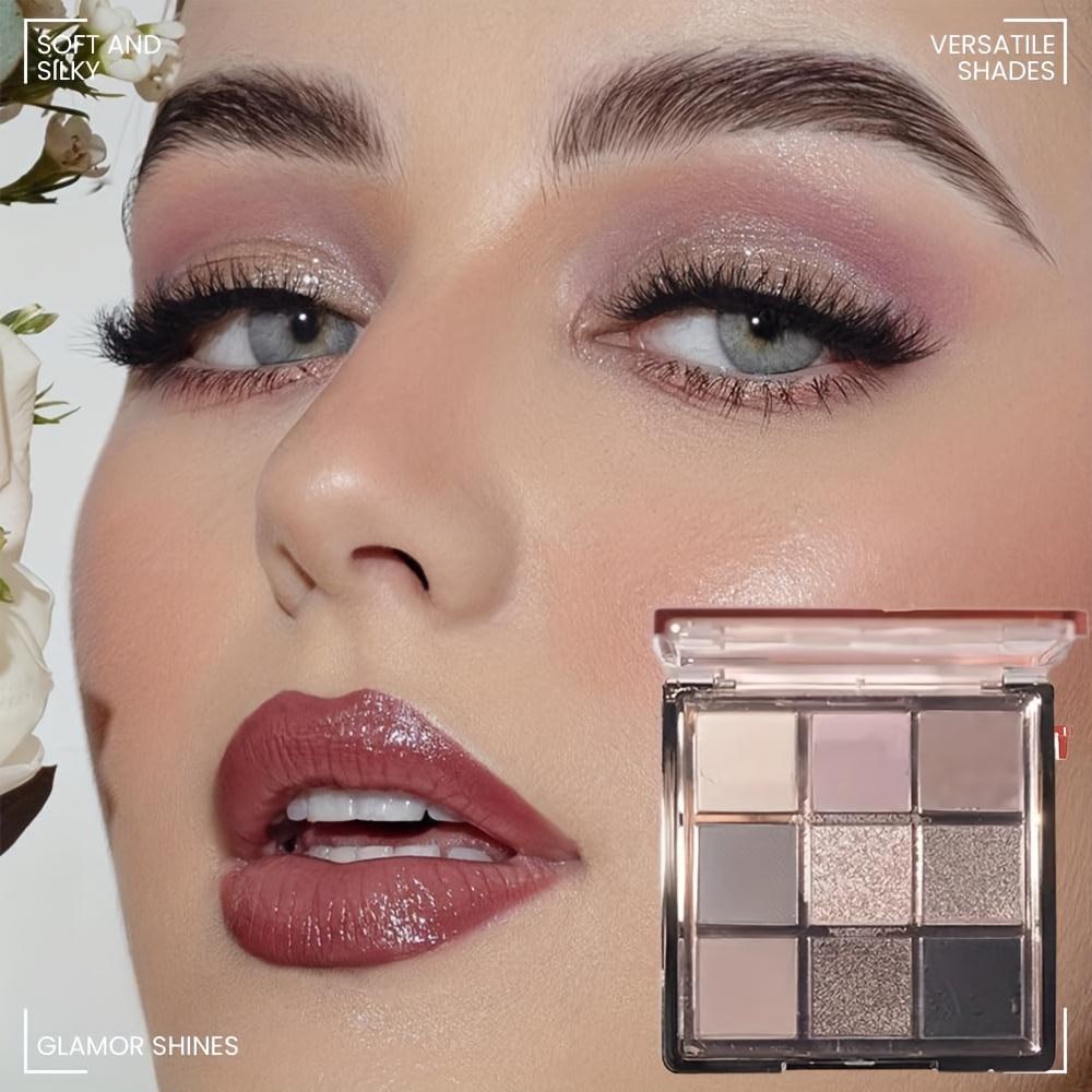 9-Color Multifunctional Eyeshadow Palette, Matte & Shimmer Effects - Low To High Key, Earthy & Neutral Tones, Long-Lasting Cream Texture for Daily Use