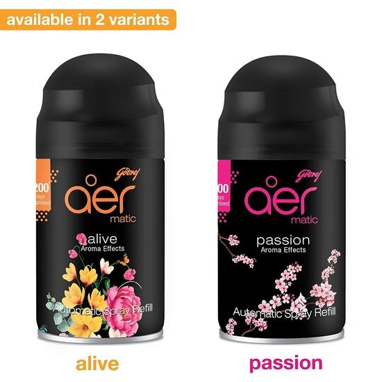 LIONSPIRE ENTERPRISE Godrej Aer Smart Matic Aerosol Refill-Bluetooth Enabled Automatic Air Freshener|Premium Alive Aroma Effect (225Ml)