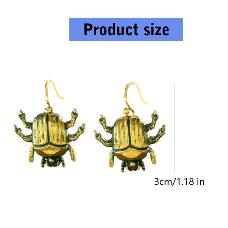 Antique Insect Earrings Alloy Fashion Accessories Metal Craftsmanship Unique Ear Jewelry Suitable for Daily Outfits