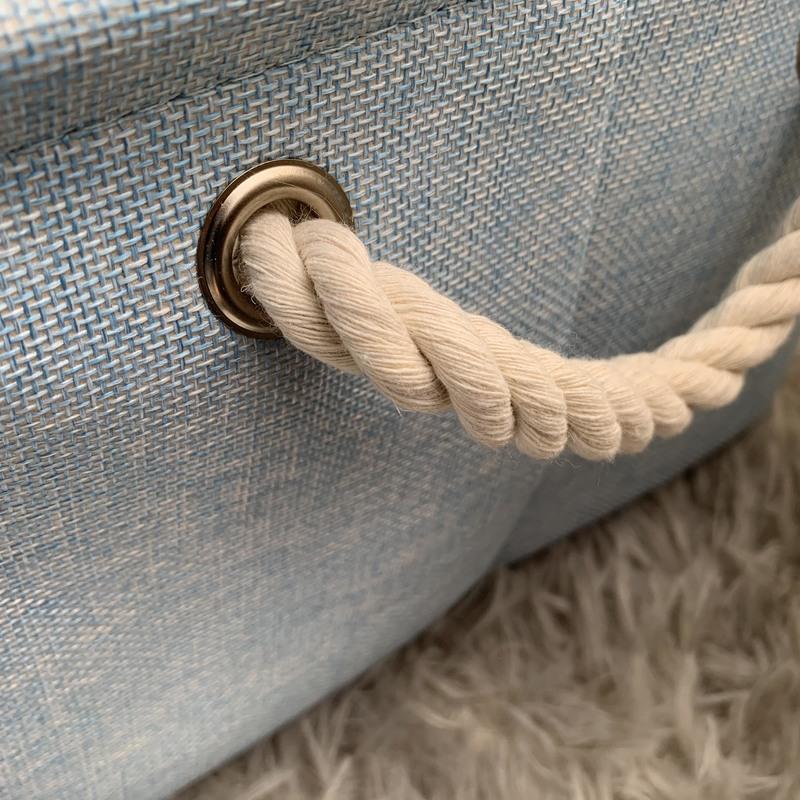 Foldable Storage Box Fabric Canvas Toys Cosmetic Holder Basket Desk Organiser