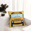 Yellow School Bus Pattern Throw Pillow Decorative Pillow Covers For Sofa Decorative Pillowcase Custom Cushion
