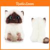 20cm/26cm Siamkatze Plüschtier Niedlich Weich Geschenk Blaue Pailletten Augen Puppen