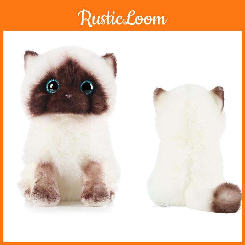 20cm/26cm Siamkatze Plüschtier Niedlich Weich Geschenk Blaue Pailletten Augen Puppen