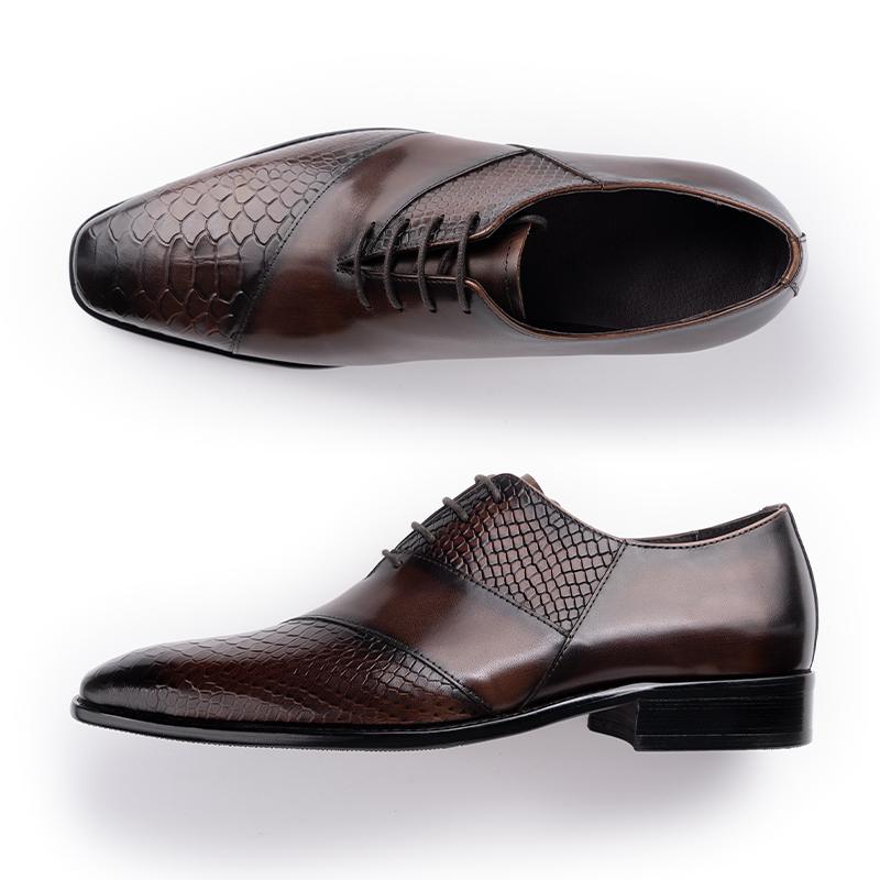 Men Fashion Handmade Dress Shoes Luxury Leather Oxford Shoes Daily Wear Men's Business Casual Office Shoes Coffee Black