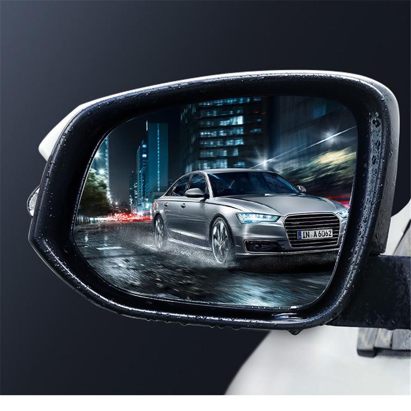 2PC Car Rearview Mirror Protective Film Antimist  Anti Glare Waterproof Rainproof Rearview Window