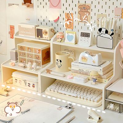 Scaffale da scrivania Dormitorio Casa Organizer da scrivania Scaffale portaoggetti Semplice Ripiano rialzato per computer da scrivania per studenti