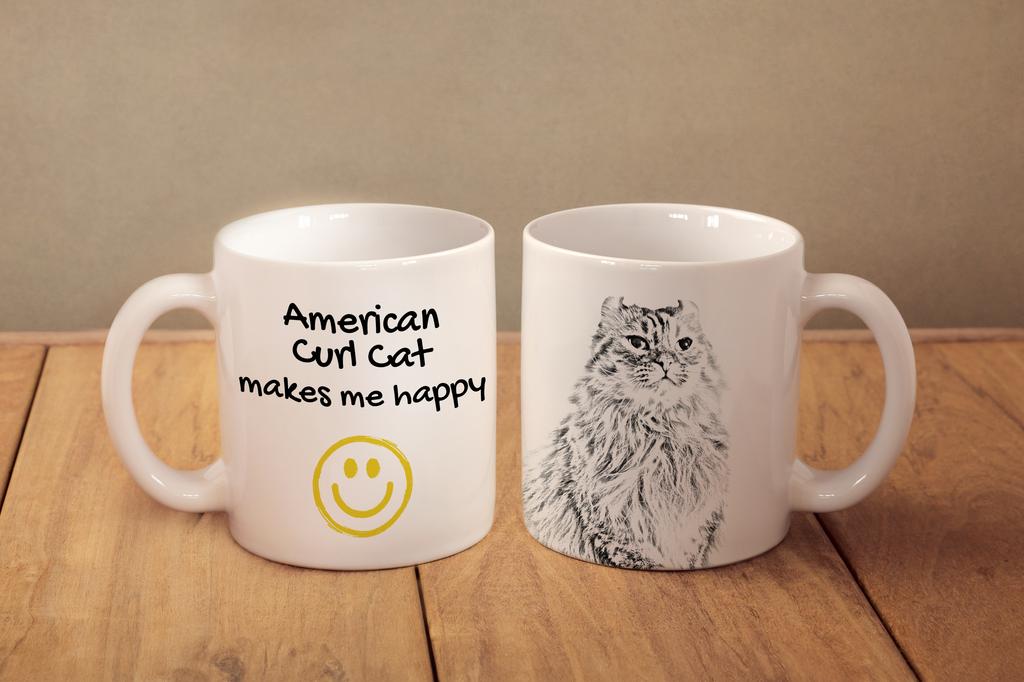 American Curl - Cat Mug, Cheerful Mug for a Dog Lover, Personalized Gift from the Art-Dog Brand