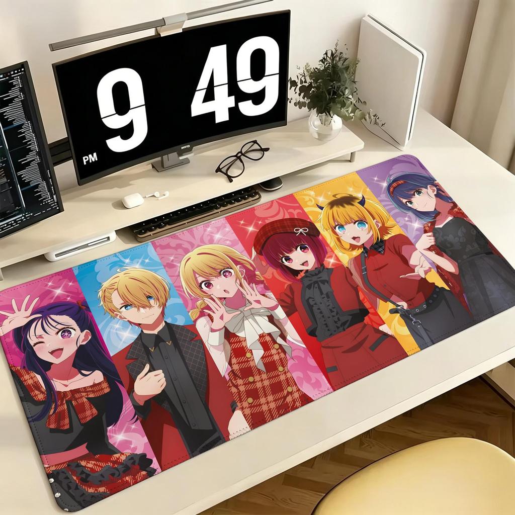 Anime Oshi No Ko Pro ESports Xxl Gaming Mousepad Extra Large NonSlip Stitched Edge Keyboard Laptop Desk Mat For Pc Gamer