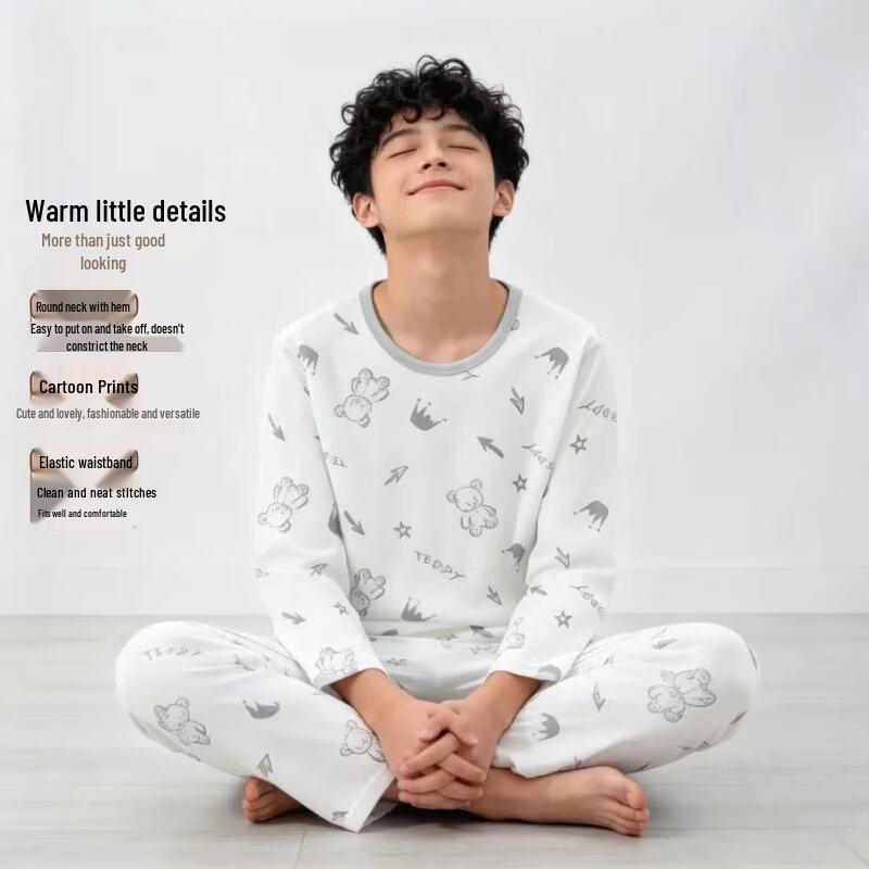 Boys' Breathable Pure Cotton Sleepwear Set