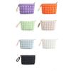 Sweet Korean Style Puffy Makeup Pouch Solid Color Large Capacity Cloud Handbag Soft With Zipper Cosmetic Bag Travel