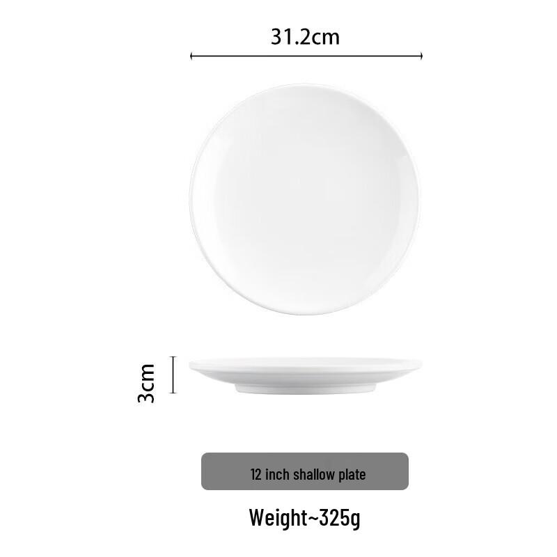 Commercial Melamine Flat Round Dinner Plate