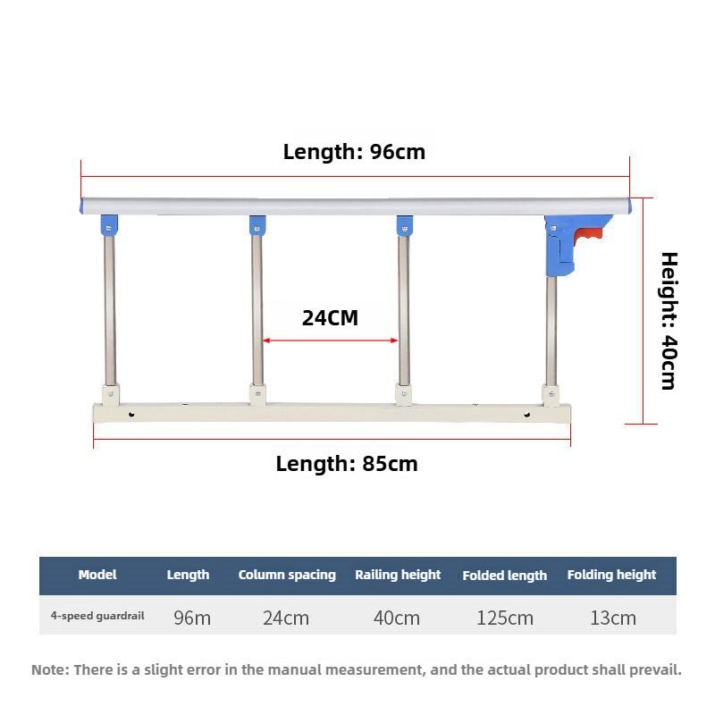 Dormitory Protective Bed Fence Household Foldable Armrest Elderly Anti Fall Guardrail Getting Up Assistive Device