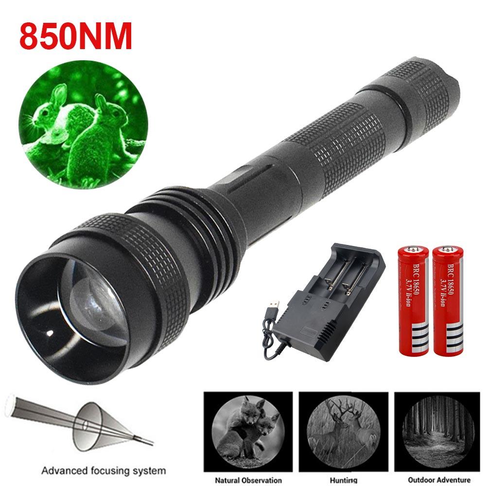 Infrared Night Vision Fill Light IR 5w Strong Lighting Flashlight Long Handle Handheld Outdoor 850/940nm