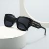 Oversized Square Sunglasses Men Steampunk Glasses Fashionable Women's Sunglasses UV400 Travel Fishing Large Frame Goggles