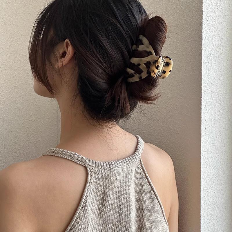 Acetic Acid Thickened Gold Label Gripper Simple and Retro Medium-sized Back Head Updo Shark Gripper